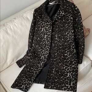 Via Spiga Animal Print Trench Coat